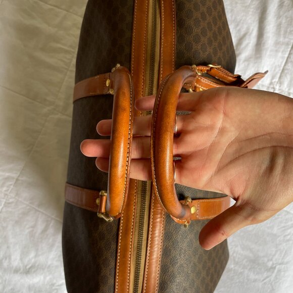 [SOLD] Authentic Céline Brown Coated Canvas Macadam Boston Bag - Picture 4 of 16